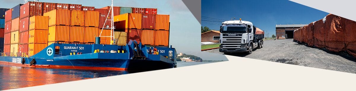 International container and road logistics for BRICAPAR export supply